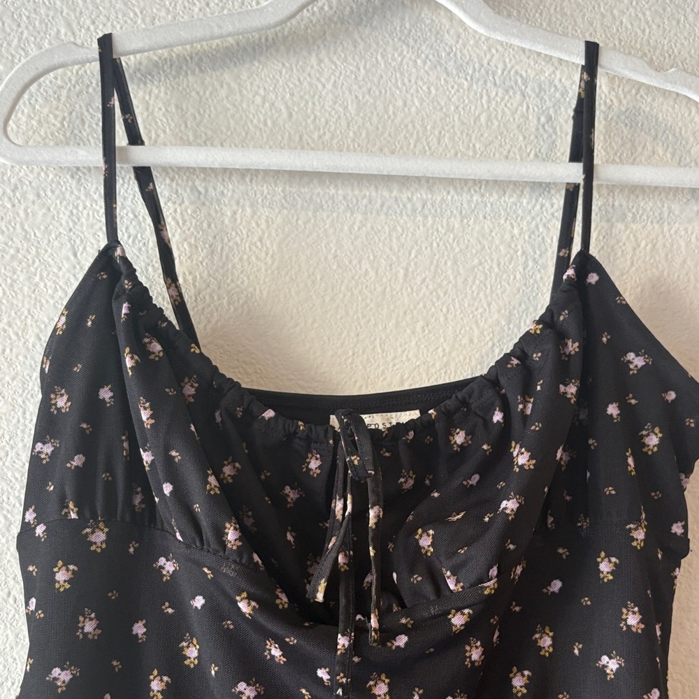 Aeropostale Black Asymmetrical Floral Dress - Picture 4 of 8